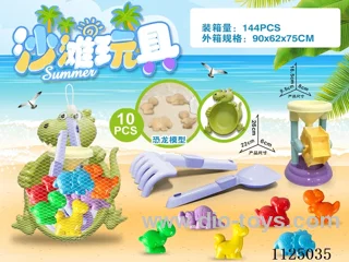 Dinosaur tray plus small hourglass with dinosaur accessories (10PCS)