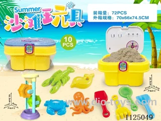 Bucket with beach accessories Gaza Drain (10PCS)