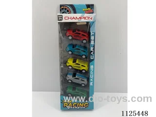 5PCS pull-back iron cars