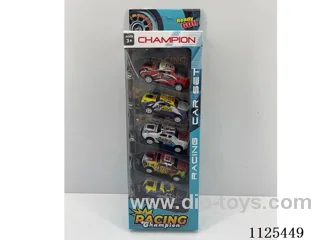 5PCS pull-back iron cars