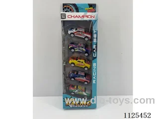5PCS pull-back iron cars