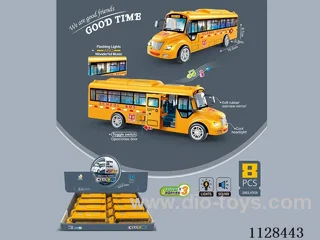 Flashing Inertia School Bus (8pcs) included battery