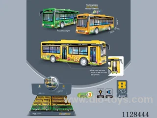 Flashing Inertia Tourist Bus (8pcs)