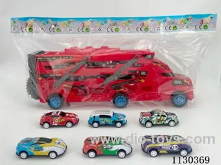 folding catapult coupe (with 6 metal tin pull-back car)