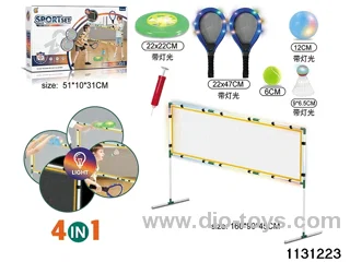 Lighted Badminton, Frisbee, Volleyball 3-in-1 Set
