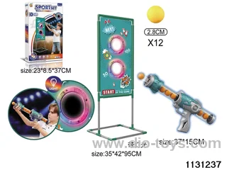 Lighted Power Air Gun + Target Stand