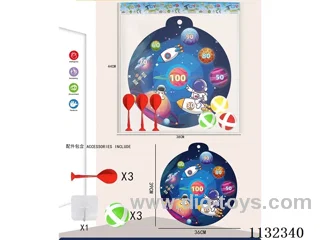 36CM Sticky ball target+3 balls+3 darts