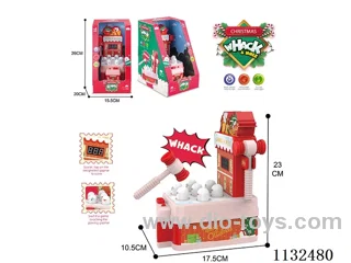 Whack-A-Mole game machine with light and music (batteries not included)