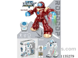 RC 4ch Robot with Lights (2 Colours Mixed) Batteries Not Included