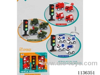 5-in-1 Alloy Car Set (3 Mixed)