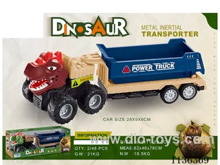 Dual Inertia Alloy Dinosaur Cargo Vehicle