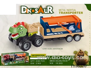 Dual Inertia Alloy Dinosaur Cargo Vehicle