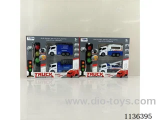 2 inertia fire alloy car with traffic lights (traffic lights with lights and music) two mixed packs