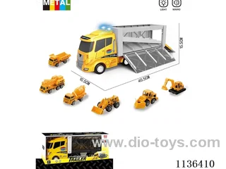 Engineering Music Big Truck (Big Vehicle Scooter Function with Lighted Music/6 Small Vehicles Alloy Scooter))