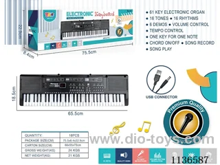 61 Keys Multifunctional Electronic Piano with USB Cable Microphone