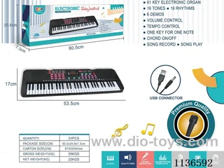 61 Keys Multifunctional Electronic Piano with USB Cable Microphone