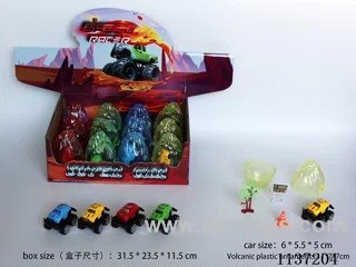 Car scene toys (pull back) volcano shells 12pcs
