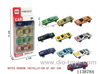 free wheel alloy car （4PCS）Random mix of cars