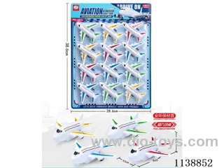 4 Colour Pull Back Planes 12pcs