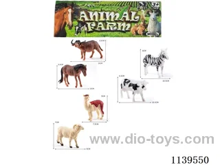 6 PVC animals