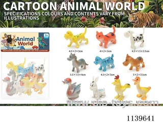 Live cartoon poultry animals 10PCS