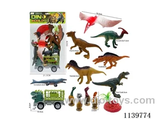Imitation Dinosaur with Dinosaur Car(18PCS)