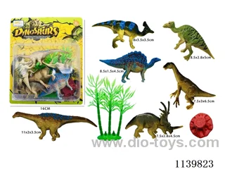 6 Painted Dinosaurs Set (8PCS)