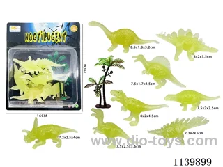 Glow-in-the-dark 8 Dinosaurs (9PCS)
