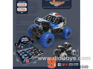 Dual pull back 4WD Climbing Police Car (9 pcs)