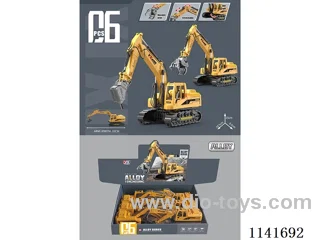Alloy Inertia Construction Vehicle 6pcs