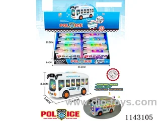 Electric 3D Lighted Bus Police Car