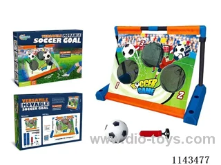 Electric mobile football goal set
