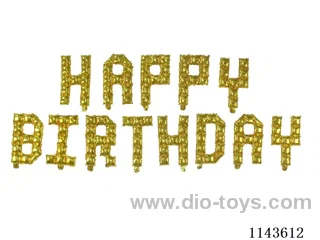 16" Square Alphabet English Birthday Set