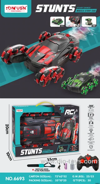 Small 6-wheeled racing stunt car