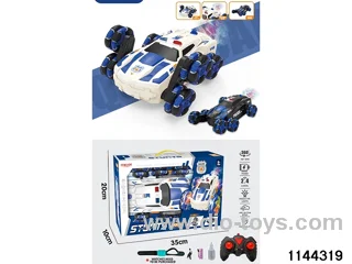 Small 6-wheeled police car stunt car