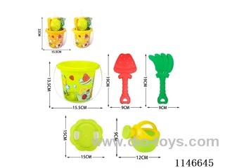 Beach Bucket (Printed Fruit) Set 5pcs