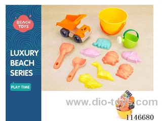 Soft rubber beach pail (set of 12)