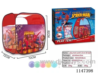 72cm Spider-Man Quad Tent + 50 5.5cm Ocean Balls