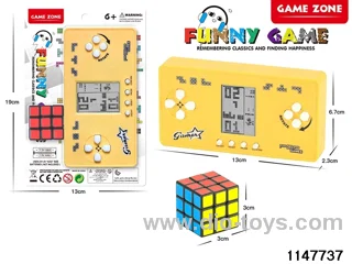Game console + Rubik's Cube