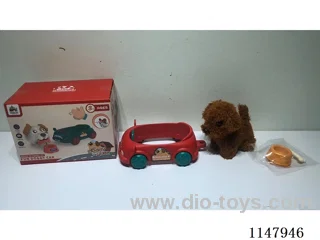 Plush Dog Fun Car