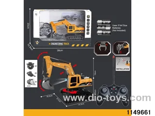 1:22 27MHz 6ch 4 in1 RC Construction Vehicle with Lights not included battery