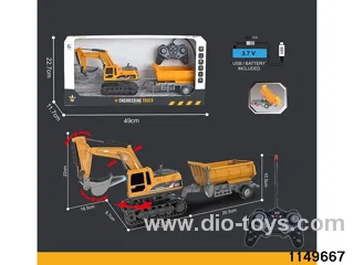 1:22 27MHz 6ch RC Construction Vehicle with Lights