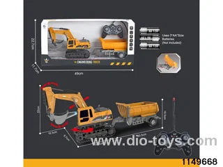 1:22 27MHz 6ch RC Construction Vehicle with Lights