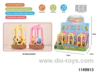 6pcs Sound-activated double birdcage W L/M