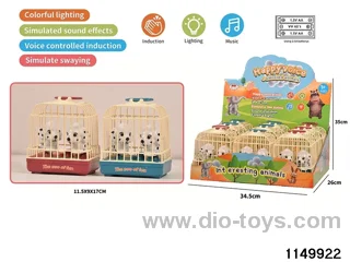 9pcs Voice-activated double dog crate W L/M