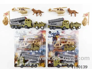 Military pull back Missile Vehicle Set (2 Mixed)