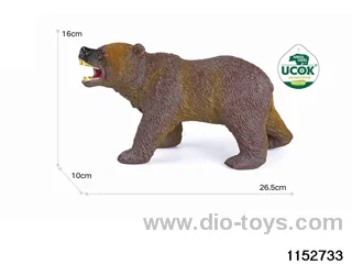 Enamel filled cotton brown bear