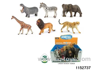 38CM Cotton Vinyl Animal Set