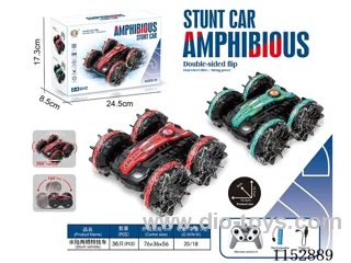 2.4G rc stunt car with light included 3.7V 18650 battery + USB 2 colors mixed