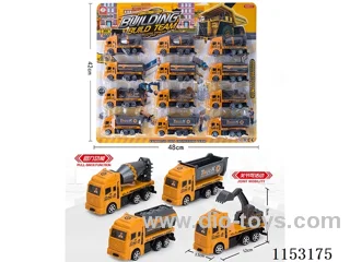 4 Pull Back Construction Vehicles12PCS